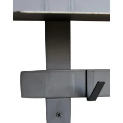 Mensola Da Parete In Metallo Nero Con 5 Ganci Tag