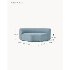 Modulo Angolare Curvo In Boucle Sofia