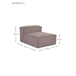 Modulo Centrale In Velluto A Coste Lennon