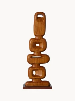 Oggetto Decorativo Grande In Legno Di Teak Ornament, Fatto A Mano