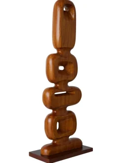 Oggetto Decorativo Grande In Legno Di Teak Ornament, Fatto A Mano