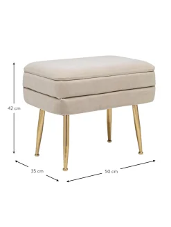 Panca Contenitore Imbottita In Velluto Pavlina