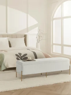 Panca Contenitore Imbottita In Velluto Harper