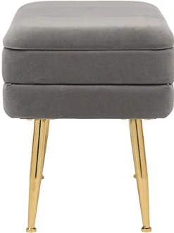 Panca Contenitore Imbottita In Velluto Pavlina