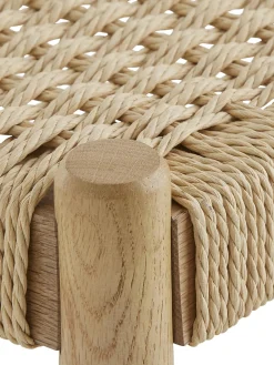 Panca In Legno Con Intreccio Di Giunco Ellan