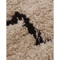 Passatoia A Pelo Lungo Color Taupe Taftata A Mano Davin