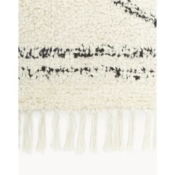 Passatoia In Cotone Fatta A Mano Con Motivo Zigzag E Frange Asisa