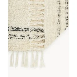 Passatoia In Cotone Fatta A Mano Con Motivo Zigzag E Frange Asisa