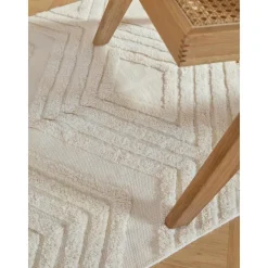 Passatoia In Cotone Tessuta A Mano Con Struttura In Rilievo Ziggy