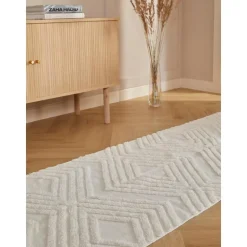 Passatoia In Cotone Tessuta A Mano Con Struttura In Rilievo Ziggy