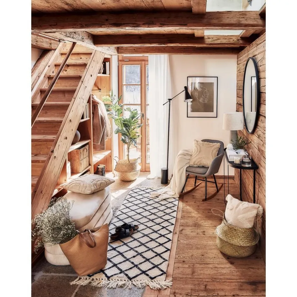 Passatoia In Lana Con Motivo Rombi Alva