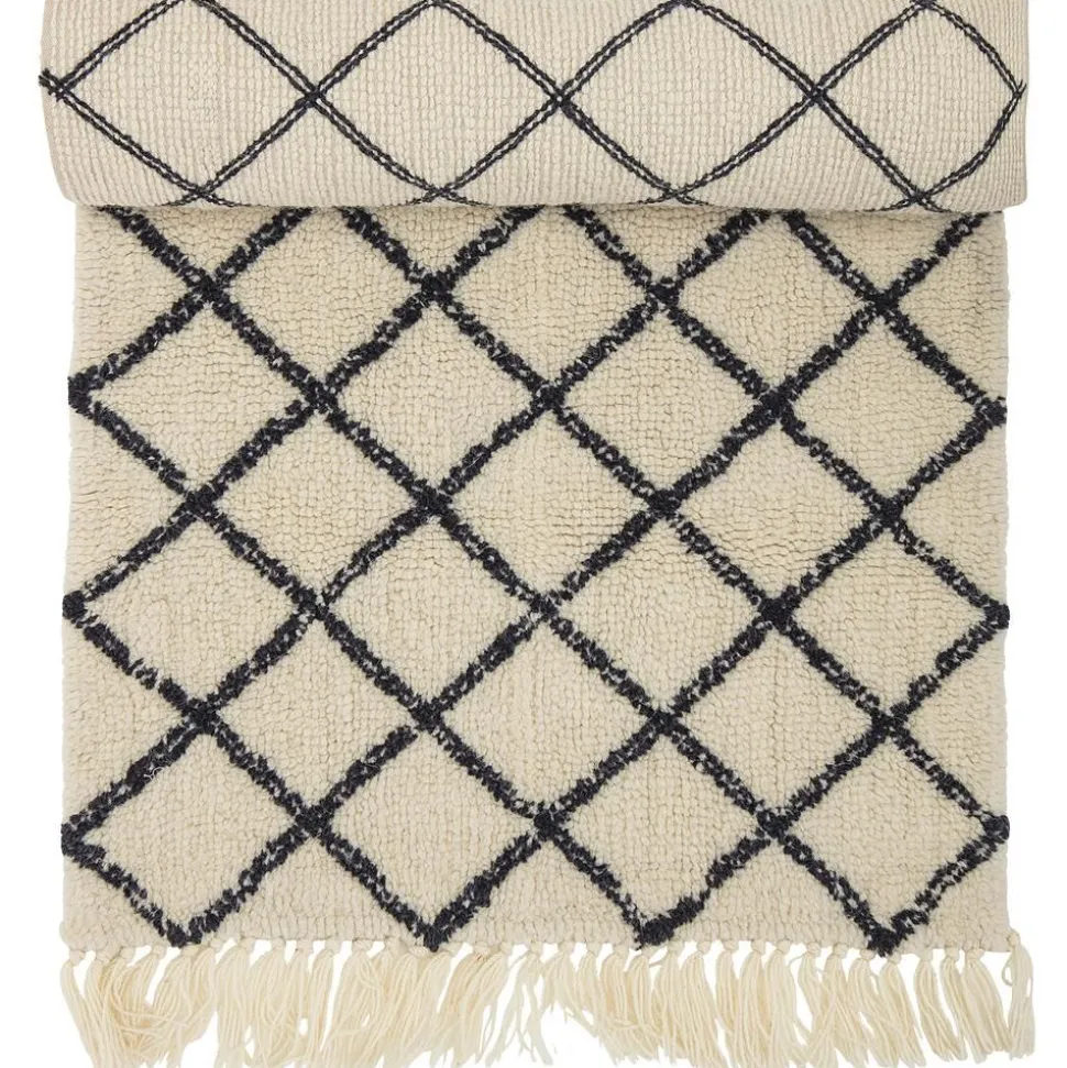 Passatoia In Lana Con Motivo Rombi Alva