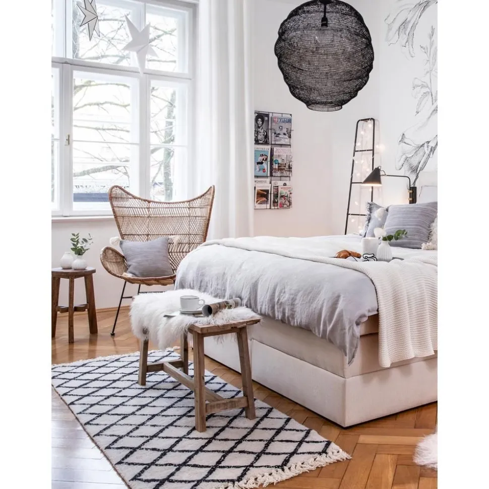 Passatoia In Lana Con Motivo Rombi Alva