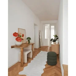 Passatoia In Viscosa Con Bordo Ondulato Wavy