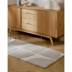 Passatoia Soffice A Pelo Lungo Con Struttura In Rilievo Alta-Bassa Jade