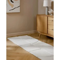 Passatoia Soffice A Pelo Lungo Con Struttura In Rilievo Alta-Bassa Jade