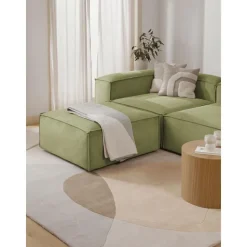 Poggiapiedi In Velluto A Coste Lennon