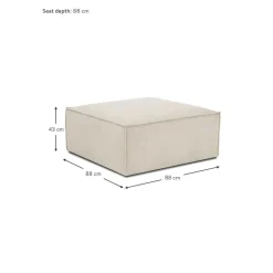 Poggiapiedi In Velluto A Coste Lennon