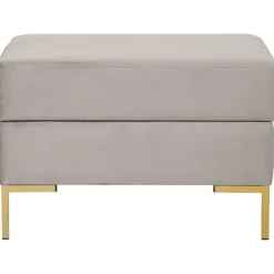 Poggiapiedi In Velluto Con Contenitore Luna