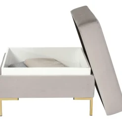 Poggiapiedi In Velluto Con Contenitore Luna