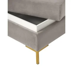 Poggiapiedi In Velluto Con Contenitore Luna