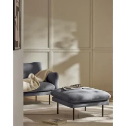 Poggiapiedi In Velluto Moby