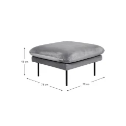 Poggiapiedi In Velluto Moby