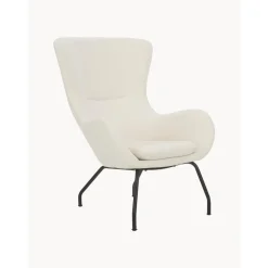 Poltrona Bergere Con Gambe In Metallo Wing