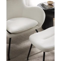 Poltrona Bergere Con Gambe In Metallo Wing