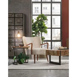 Poltrona Con Braccioli In Tessuto Teddy Moritz