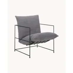 Poltrona Imbottita Con Struttura In Metallo Wayne