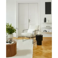 Poltrona Imbottita Con Struttura In Metallo Wayne