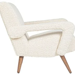 Poltrona In Teddy Bianco Berna