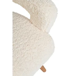 Poltrona In Teddy Bianco Berna