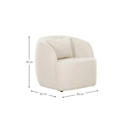 Poltrona In Tessuto Boucle Elodie