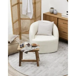 Poltrona In Tessuto Boucle Elodie