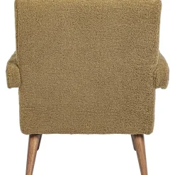 Poltrona In Tessuto Teddy Giallo Senape Berna