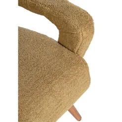 Poltrona In Tessuto Teddy Giallo Senape Berna