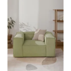 Poltrona In Velluto A Coste Lennon