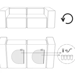 Poltrona In Velluto A Coste Lennon