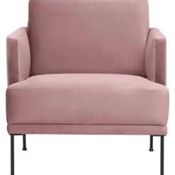 Poltrona In Velluto Con Gambe In Metallo Fluente