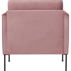 Poltrona In Velluto Con Gambe In Metallo Fluente