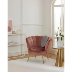 Poltroncina Da Cocktail In Tessuto Boucle Oyster