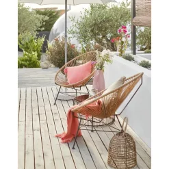 Poltroncina In Materiale Sintetico Intrecciato Bahia