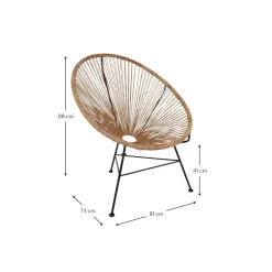 Poltroncina In Materiale Sintetico Intrecciato Bahia