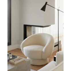 Poltroncina In Tessuto Boucle Ted