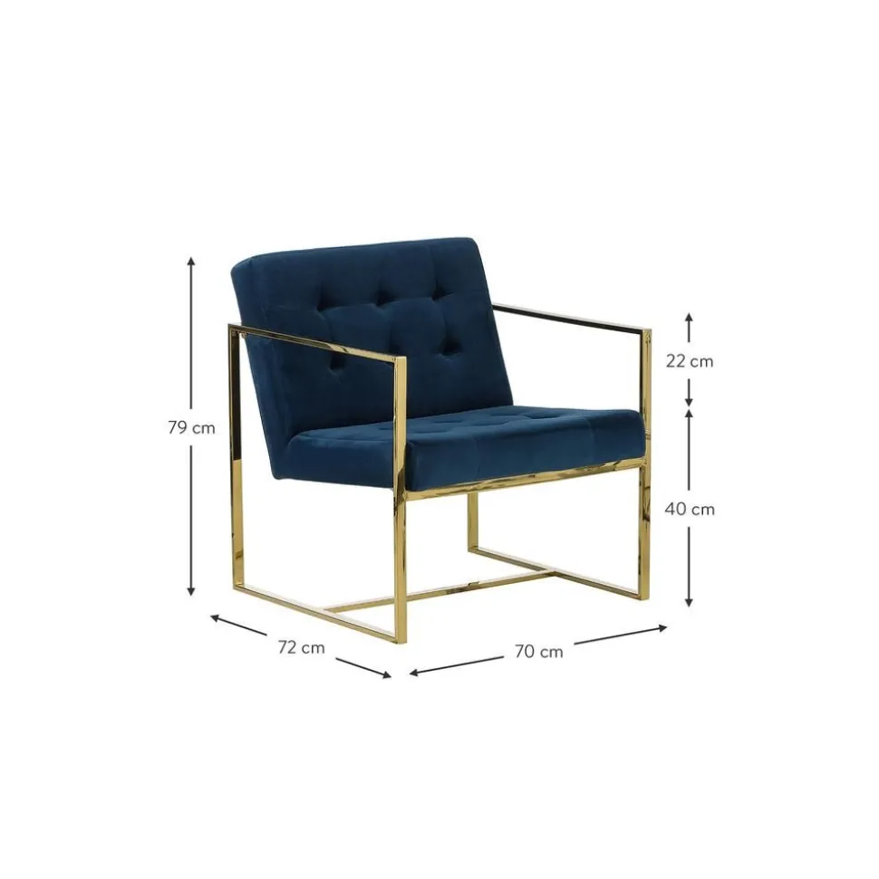 Poltroncina In Velluto Manhattan