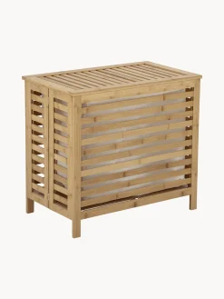 Portabiancheria In Bambu Con Inserto In Tessuto Aden