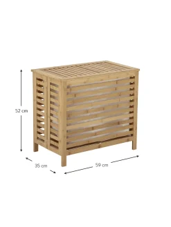 Portabiancheria In Bambu Con Inserto In Tessuto Aden