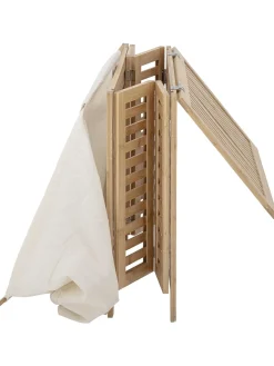 Portabiancheria In Bambu Con Inserto In Tessuto Aden